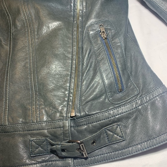 COPY - Stunning Mackage Lamb Leather Moto Biker Jacket - Picture 4 of 16